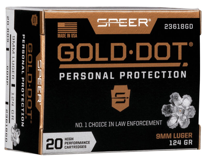 Speer Gold Dot 9mm Luger 124gr HP