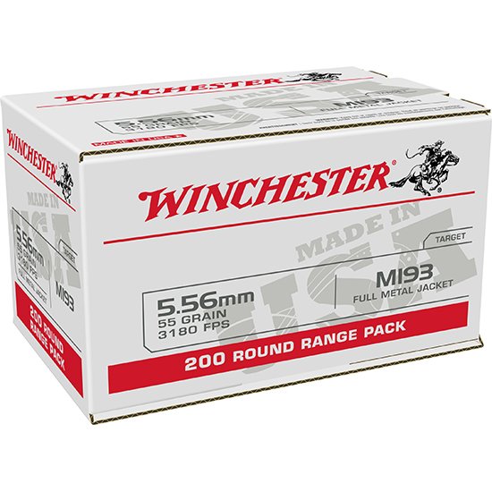 Winchester 5.56mm 55gr FMJ *M193 (200ct)