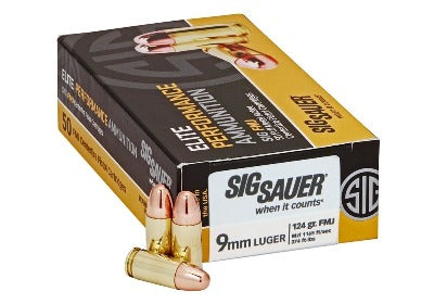 Sig Sauer 9mm 124gr Elite Ball FMJ