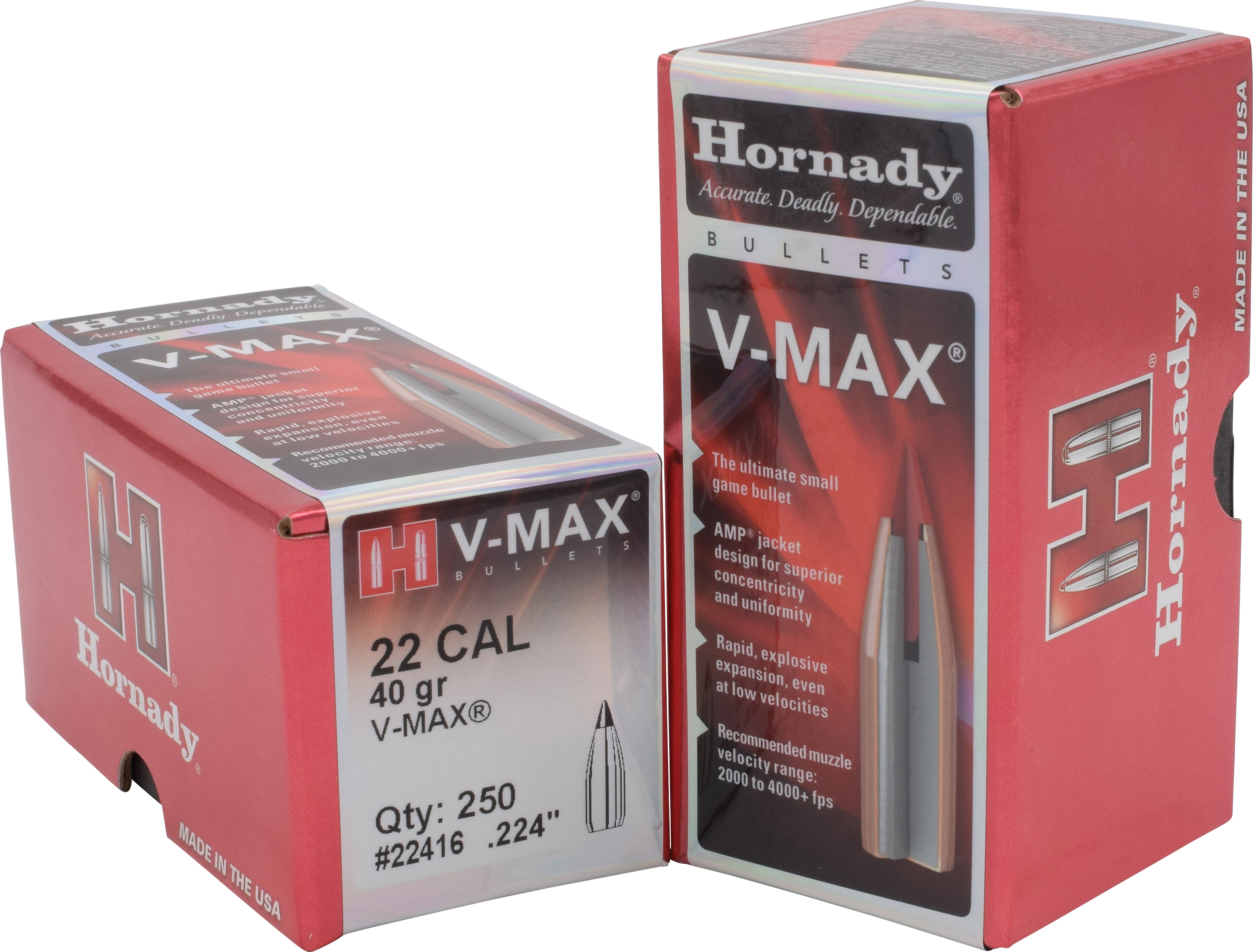 Hornady 22cal 40gr V-Max #22416 - BLUE COLLAR RELOADING