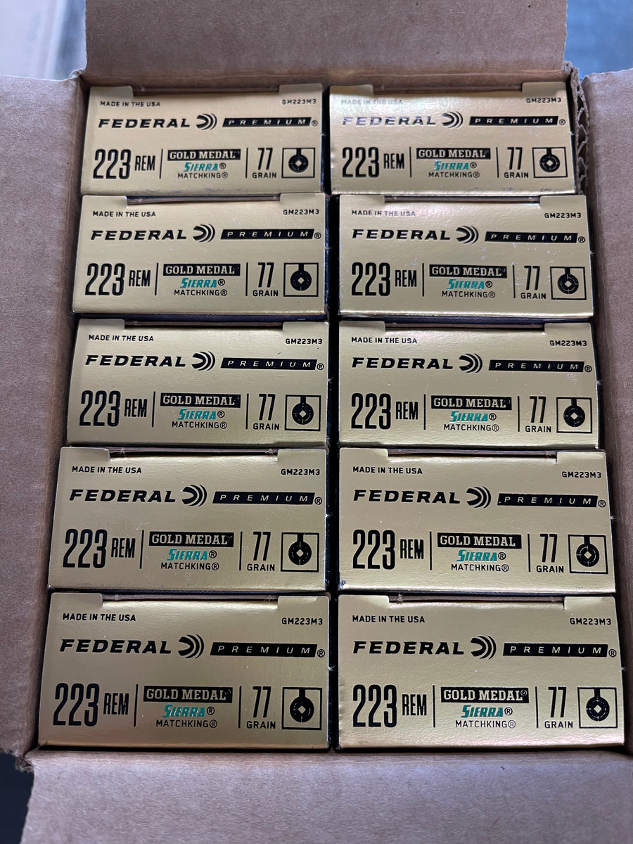 Federal Premium GM 223 Rem 77gr Sierra MatchKing BTHP