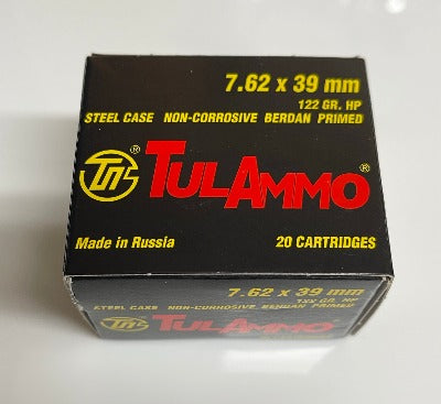 TulAmmo 7.62x39mm 122gr HP