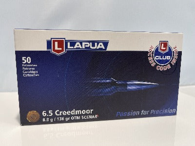 Lapua 6.5mm Creedmoor 136gr OTM Scenar-L