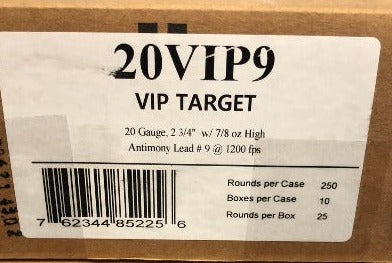 Fiocchi VIP 20ga 7/8oz #9 1200FPS *20VIP9