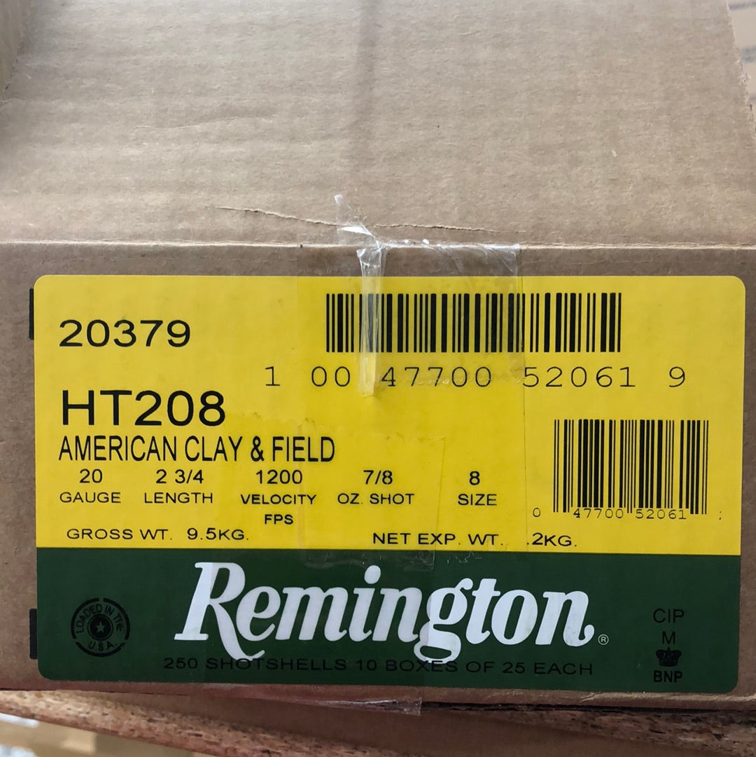 Remington 20ga #8 7/8oz 1200fps *HT208