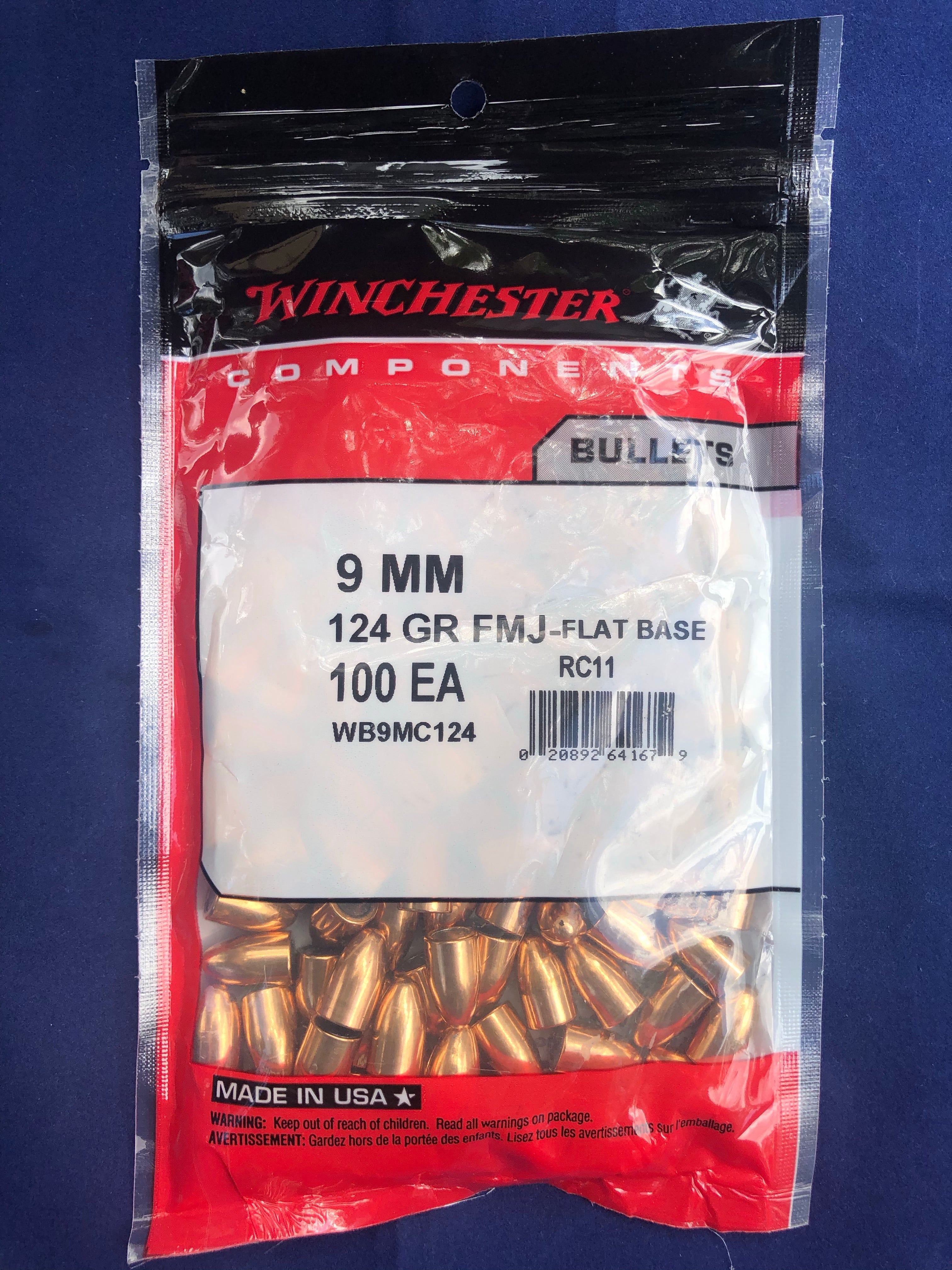 Winchester 9mm 124gr FMJ-FB - BLUE COLLAR RELOADING