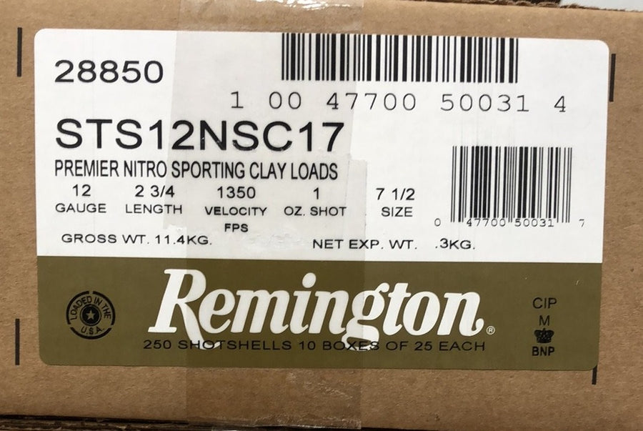 Remington 12ga 1oz #7.5 1350fps *STS12NSC17