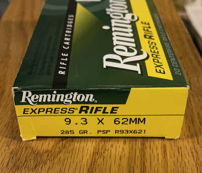 Remington 9.3 x 62mm 285gr PSP