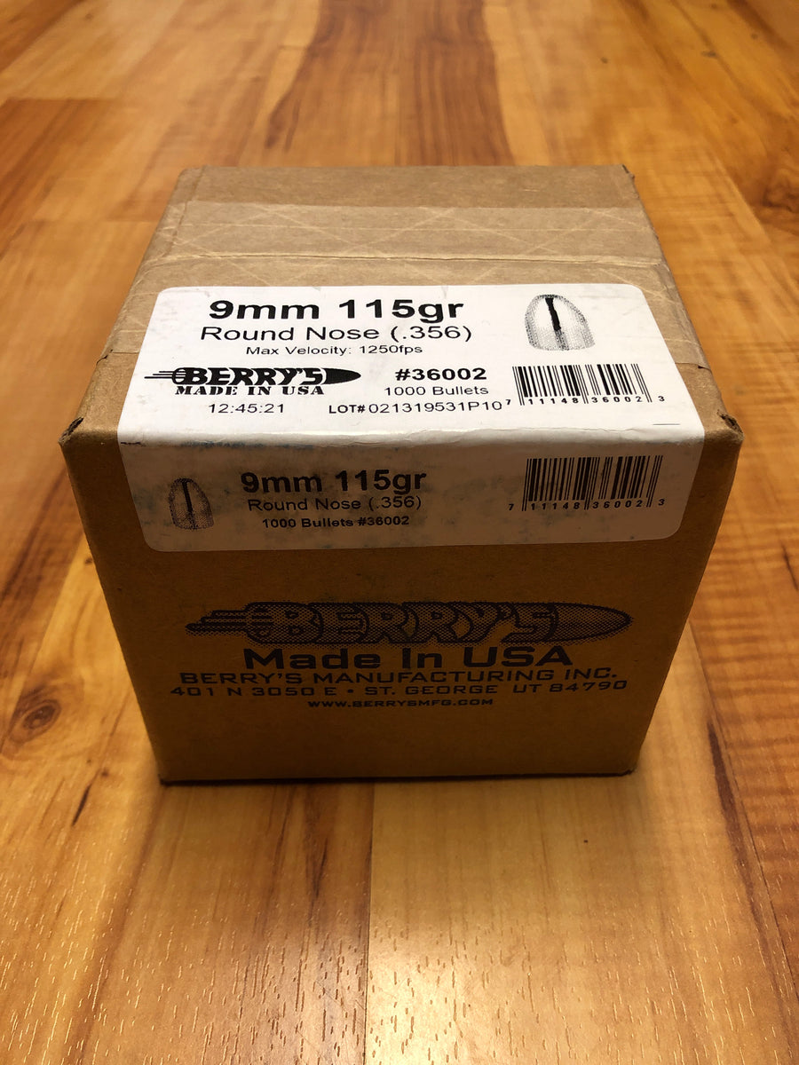 Berry’s 9mm 115gr Round Nose - BLUE COLLAR RELOADING