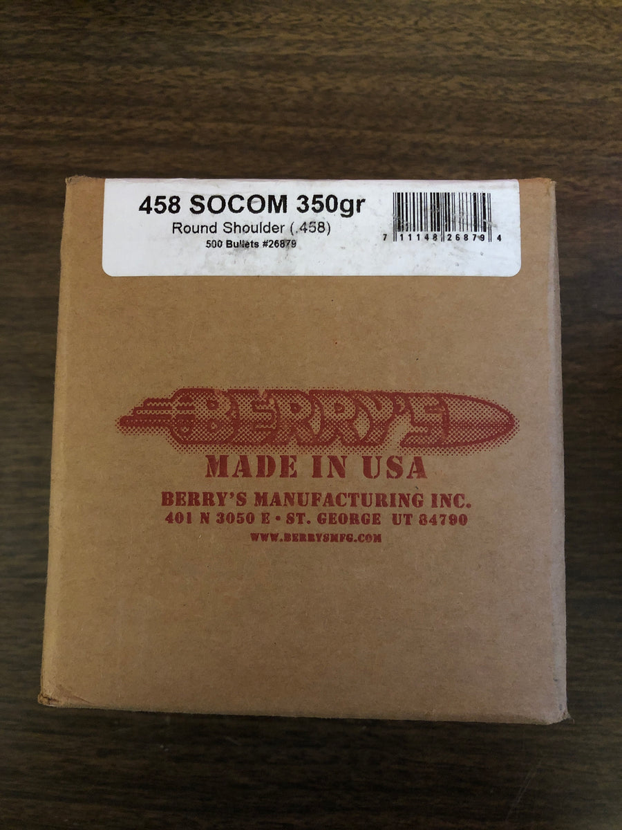 Berry’s 458 SOCOM 350gr Round Shoulder - BLUE COLLAR RELOADING