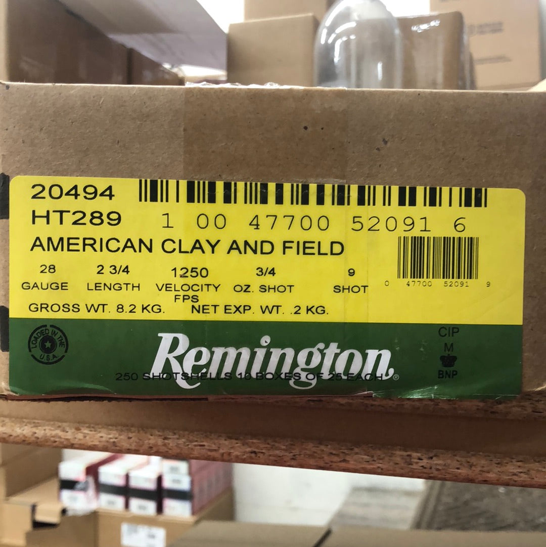 Remington 28ga #9 3/4oz 1250fps *HT289