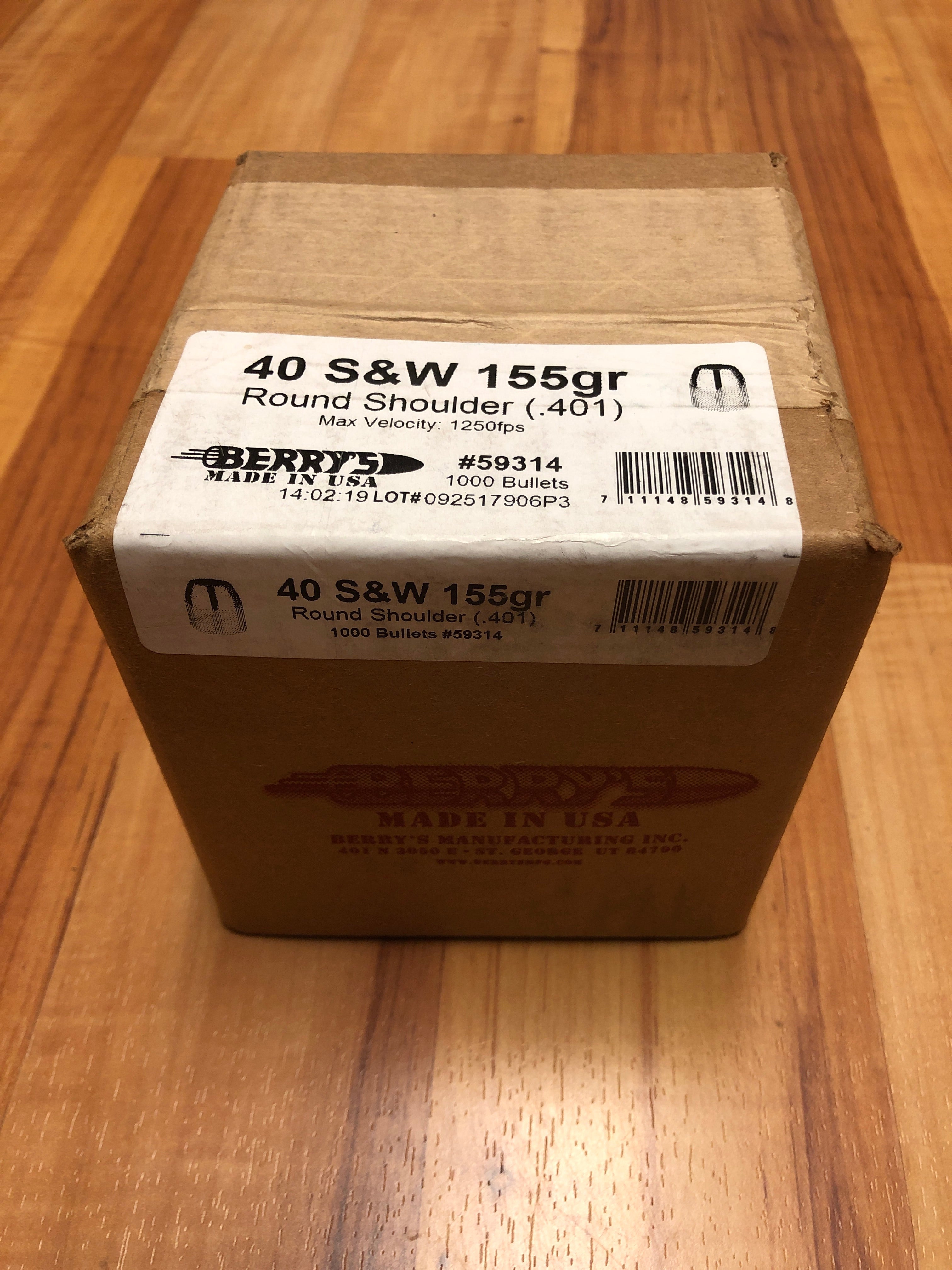 Berry’s 40 S&W 155gr Round Shoulder - BLUE COLLAR RELOADING