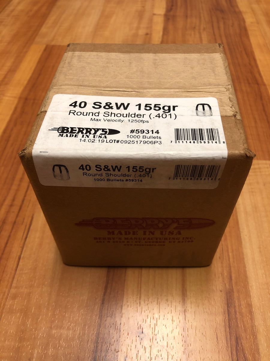 Berry’s 40 S&W 155gr Round Shoulder - BLUE COLLAR RELOADING