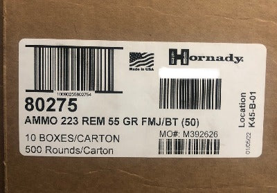 Hornady 223 Rem 55gr FMJ-BT