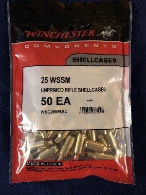 Winchester 25 WSSM Brass - BLUE COLLAR RELOADING