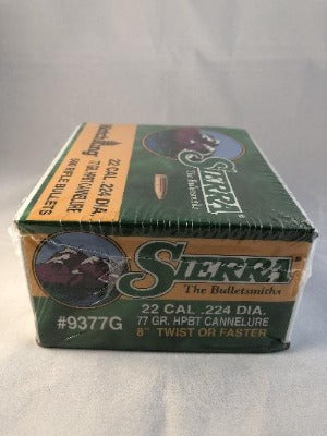 Sierra 22cal 77gr HPBT W/Cannelure #9377G - BLUE COLLAR RELOADING