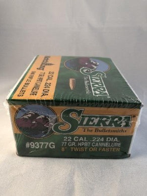 Sierra 22cal 77gr HPBT W/Cannelure #9377G - BLUE COLLAR RELOADING