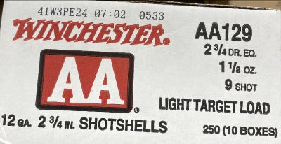 Winchester AA 12ga 1-1/8oz #9 1145fps *AA129