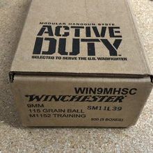 Winchester Active Duty MHS 9mm 115gr FMJ