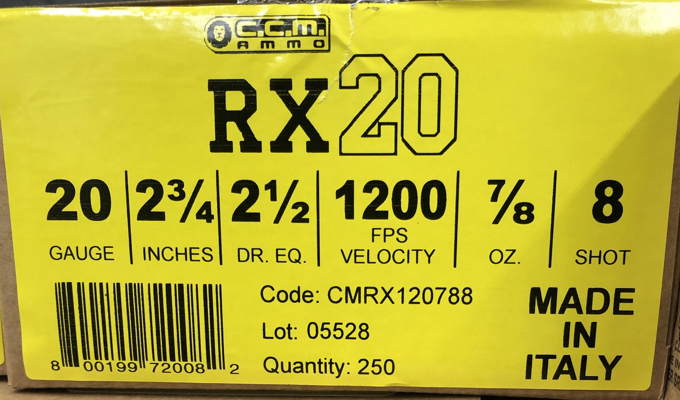 Clever 20ga 7/8oz #8 1200fps *CMRX120788
