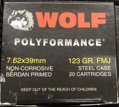 Wolf 7.62X39mm 123gr FMJ