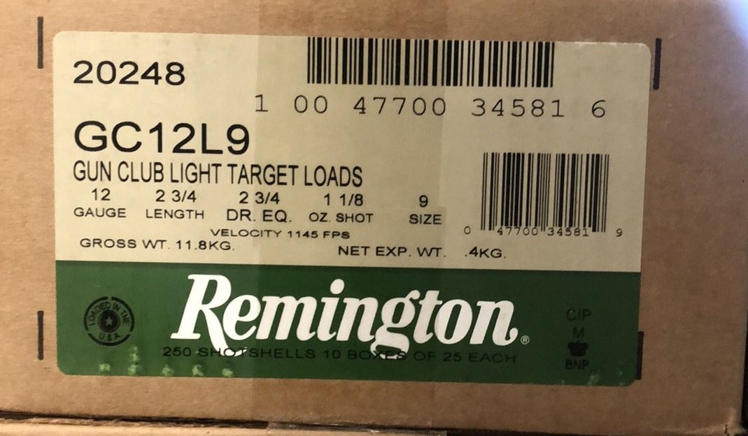 Remington 12ga #9 1-1/8oz 1145fps  *GC12L9