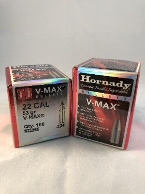 Hornady 22cal 53gr V-Max #22265 - BLUE COLLAR RELOADING