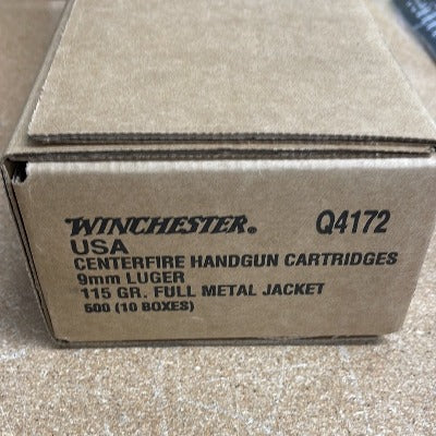 Winchester 9mm 115gr FMJ CASE (500ct)
