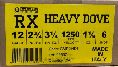 Clever 12ga 1-1/8oz #6 1250FPS *CMRXHD6
