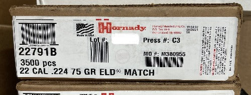 Hornady 22cal 75gr ELD-Match #22791B
