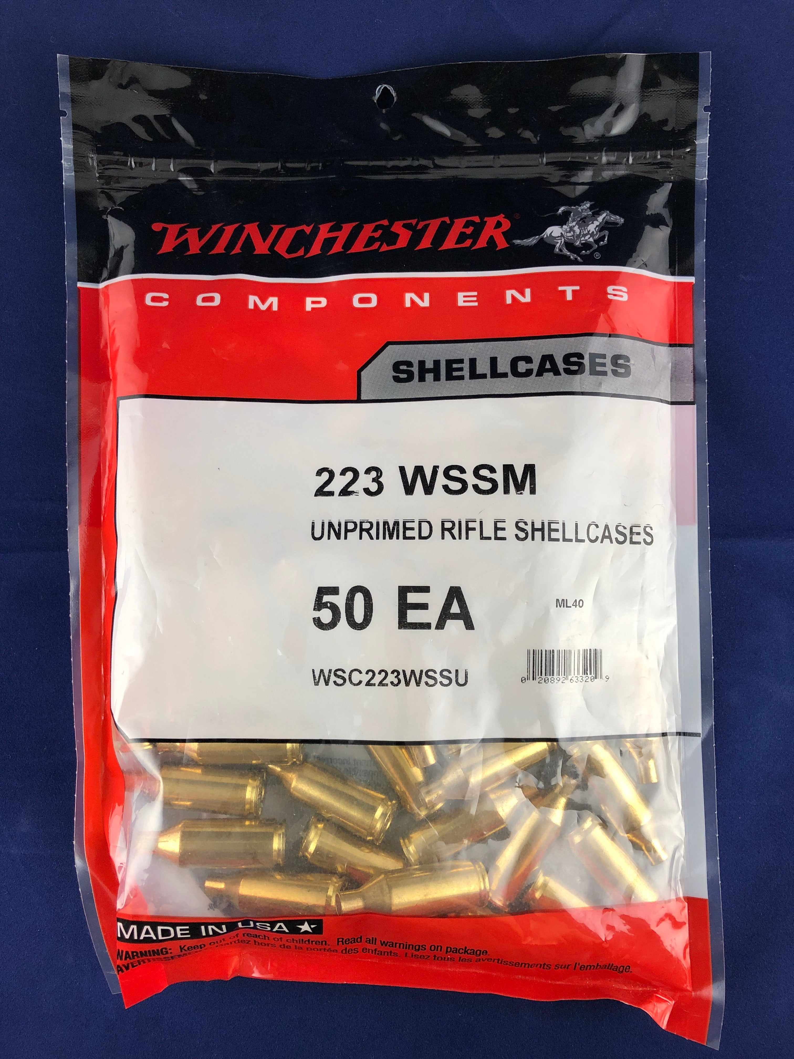 Winchester 223 WSSM Brass · Blue Collar Reloading
