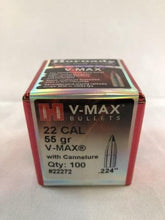 Hornady 22cal 55gr V-Max w/ Cannelure #22272 - BLUE COLLAR RELOADING