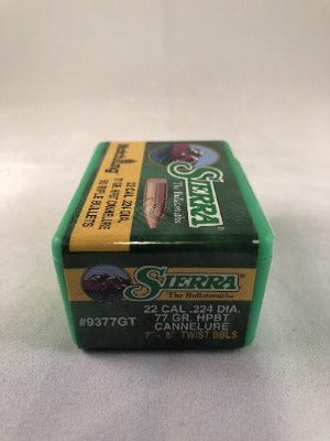 Sierra 22cal 77gr HPBT  #9377GT - BLUE COLLAR RELOADING