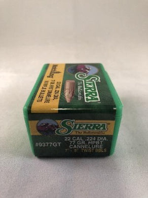 Sierra 22cal 77gr HPBT  #9377GT - BLUE COLLAR RELOADING