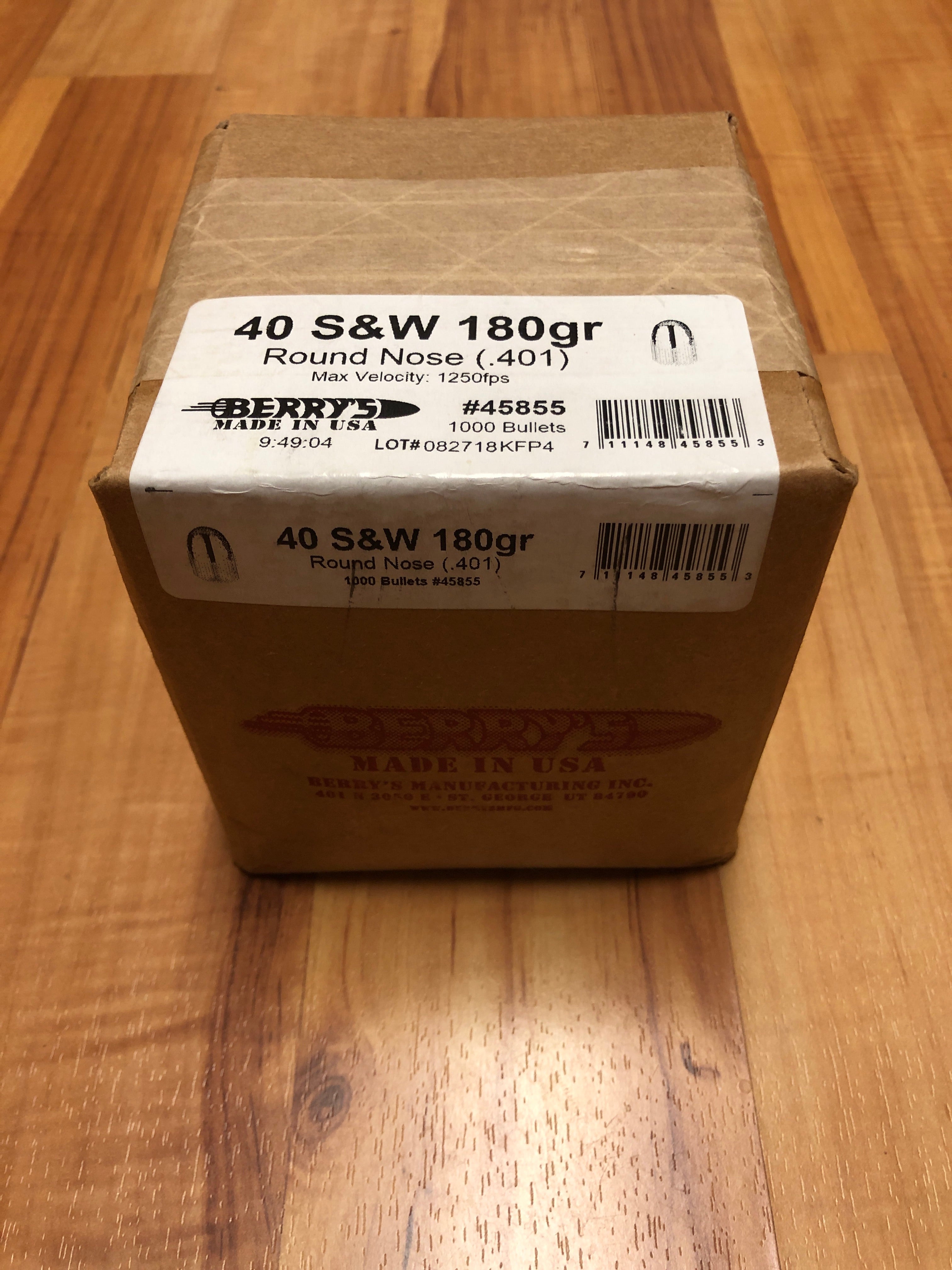 Berry’s 40 S&W 180gr Round Nose - BLUE COLLAR RELOADING