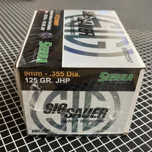 Sierra Sig Sauer 9mm 125gr JHP