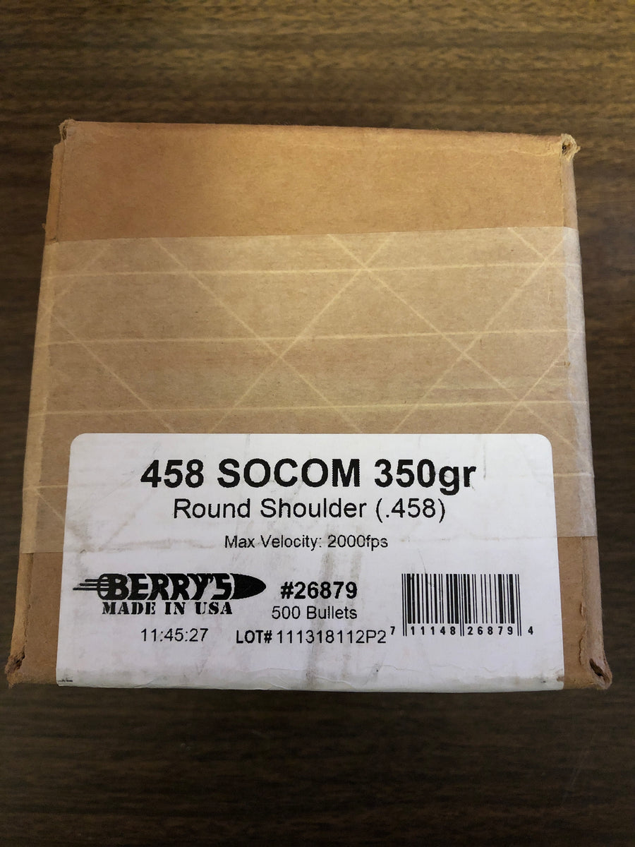 Berry’s 458 SOCOM 350gr Round Shoulder - BLUE COLLAR RELOADING