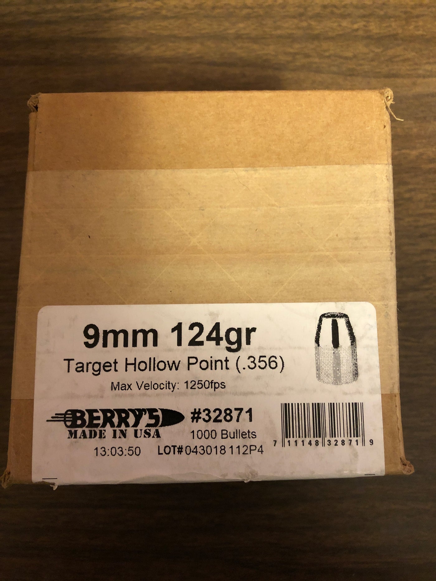 Berry’s 9mm 124gr Target Hollow Point - BLUE COLLAR RELOADING