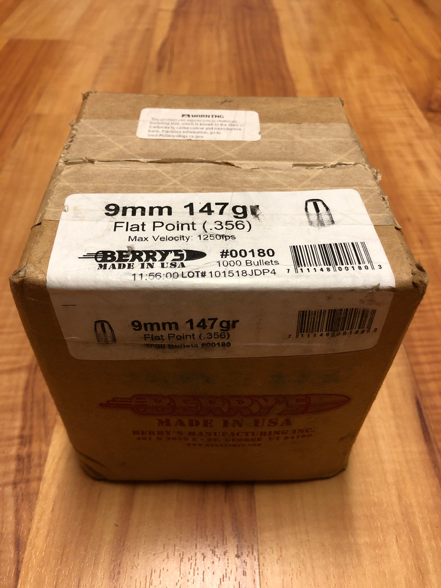 Berry's 9mm 147gr Flat Point - BLUE COLLAR RELOADING