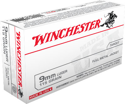 Winchester 9mm 115gr FMJ (50ct)