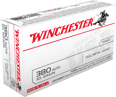 Winchester 380 Auto 95gr FMJ CASE (500ct)
