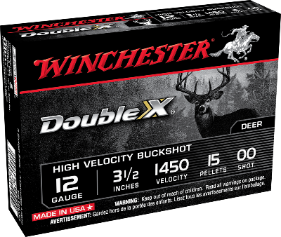 Winchester 12ga 00 Buck 15 Pellets 1450fps *SB12L00