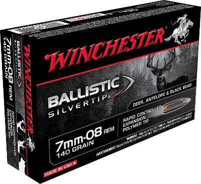 Winchester 7mm-08 Rem 140gr Ballistic Silver Tip