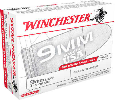 Winchester 9mm 115gr FMJ (200ct)