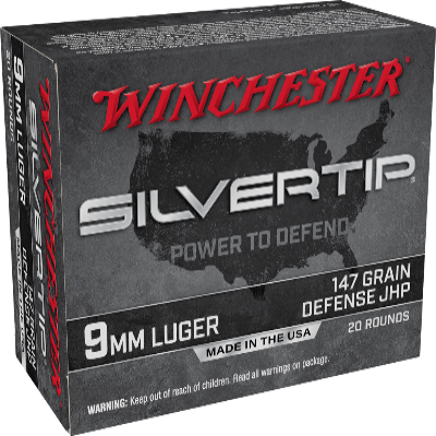 Winchester 9mm 147gr Defense JHP Silvertip (20ct)