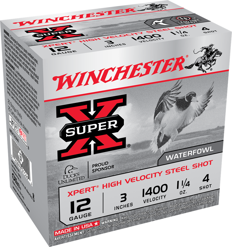 Winchester XPERT Hi-Velocity 12ga 3" #4 Shot 1-1/4oz 1400FPS