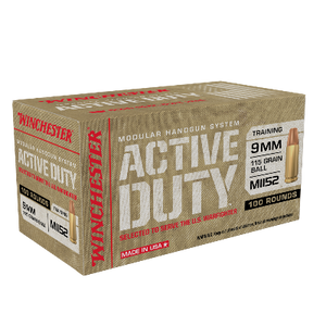 Winchester Active Duty MHS 9mm 115gr FMJ
