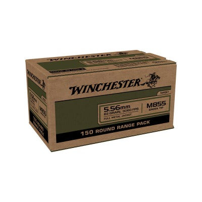 Winchester 5.56mm 62gr FMJ M855 (150ct)