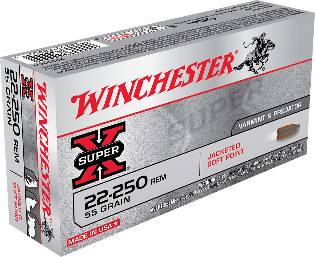 Winchester 22-250 Rem 55gr JSP