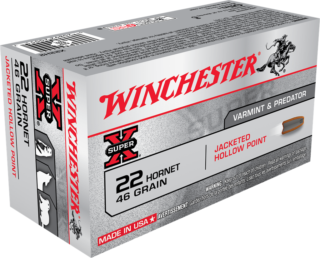 Winchester 22 Hornet 46gr JHP